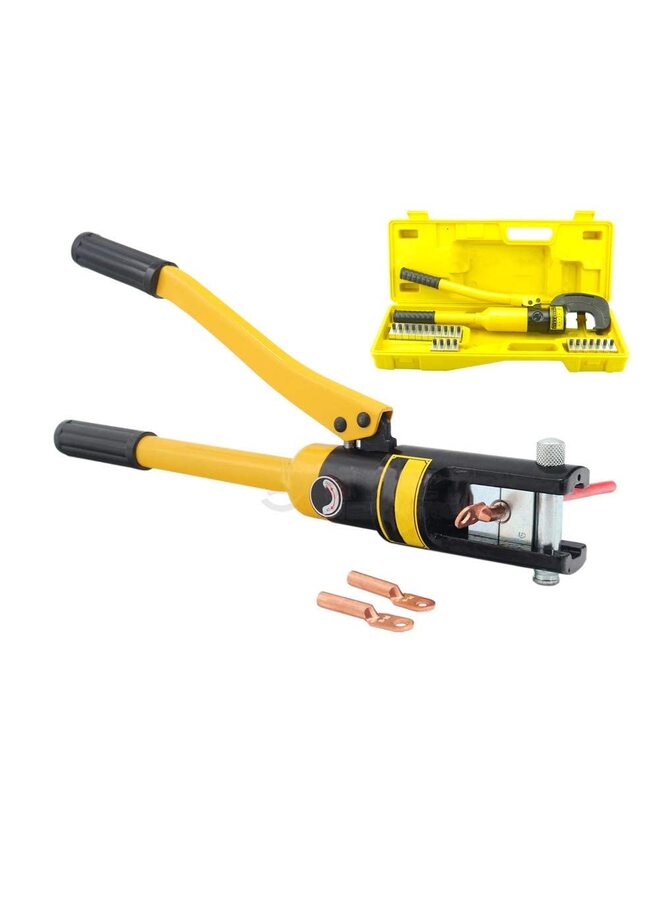 يُسلِّم مجموعة أدوات التجعيد الهيدروليكية لكابلات الأسلاك الكهربائية 10-120 مم، أداة تجعيد بسقاطة 16 طن، مجموعة قوالب أدوات التجعيد الهيدروليكية لكابلات الأسلاك الكهربائية (YQK-120) - Image 1